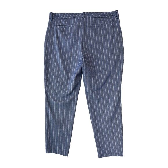 Liverpool Blue Herringbone Pants Womens 14x 28 Career Soft Tailored Office - Picture 2 of 11